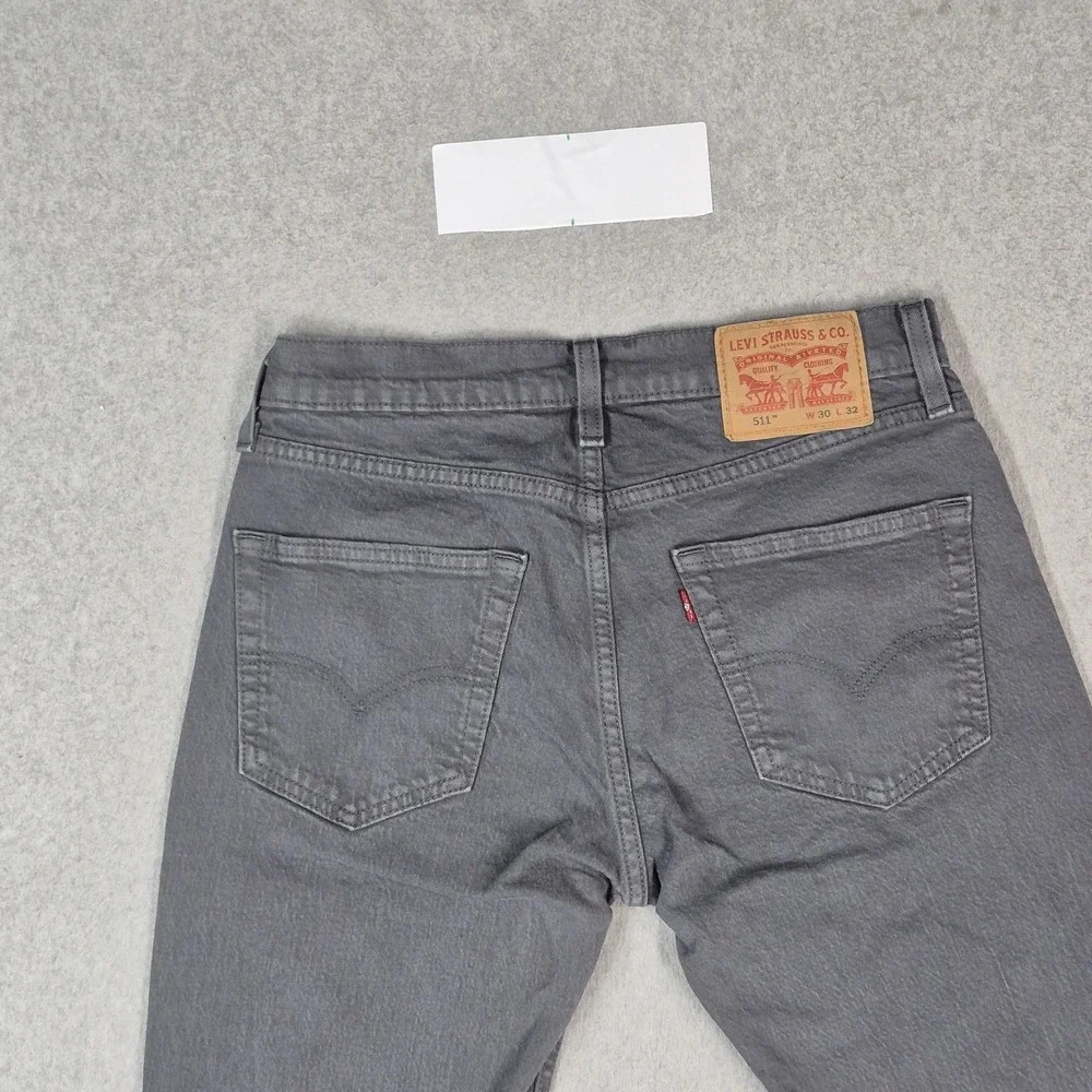 Levi's 511 Men Jeans 30X32 Gray Denim Slim Fit 29